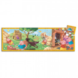 Un puzzle remémorant l'histoire des 3 petits cochons sous forme de frise.-detail