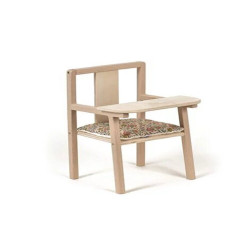 chaise haute en bois pour poupée minikane-detail
