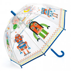 Parapluie pour enfants transparent, modèle robot, de la marque djeco-detail
