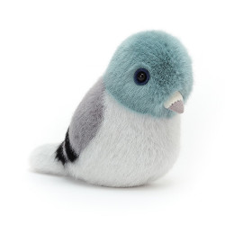 Doudou pigeon oiseau coloré et doux-detail