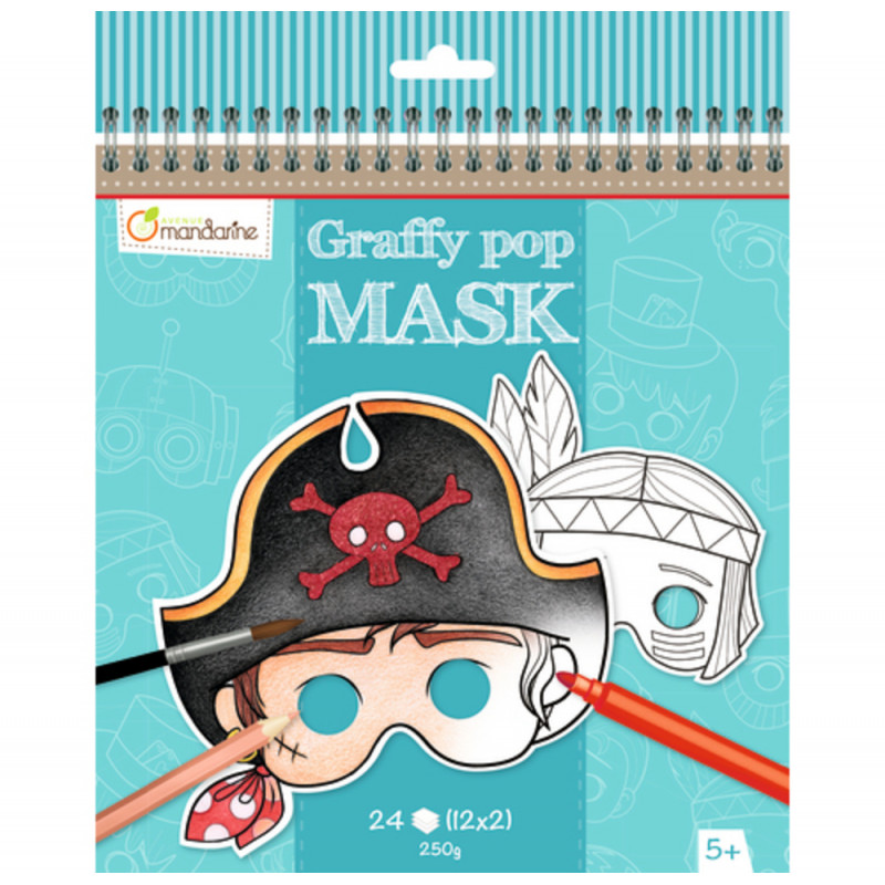masques à colorier Avenue Mandarine