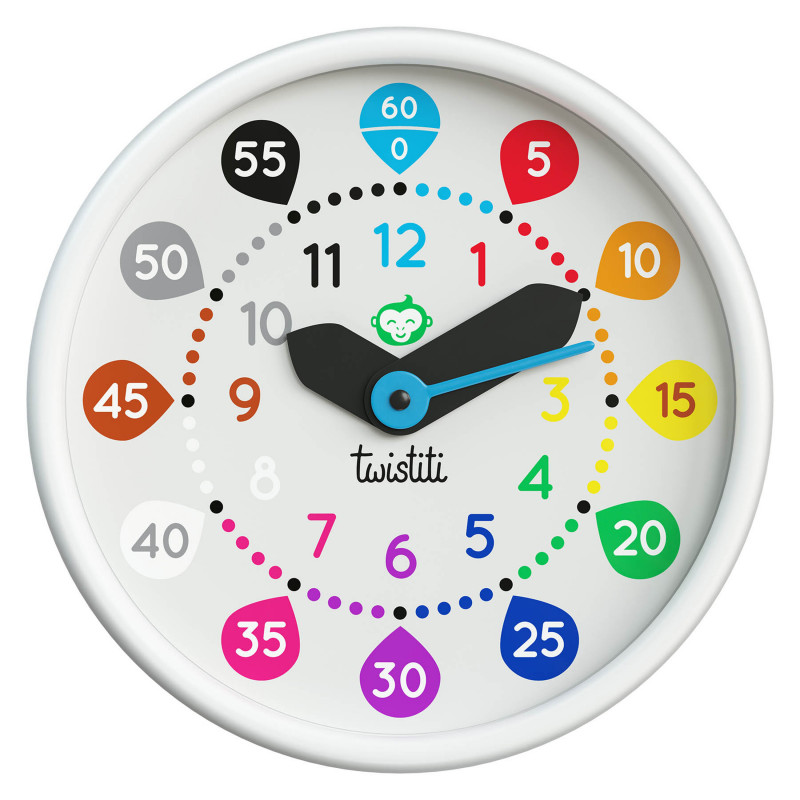 Horloge colorée avec chiffres Twistiti