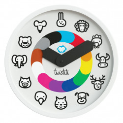 horloge colorée avec des animaux de Twistiti-detail