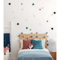 Stickers étoile multicolores pour décorer une chambre-detail