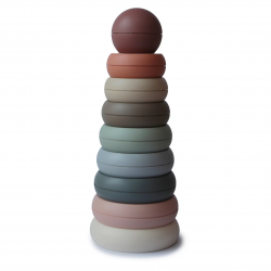 stacking tower couleur originale de la marque mushie-detail